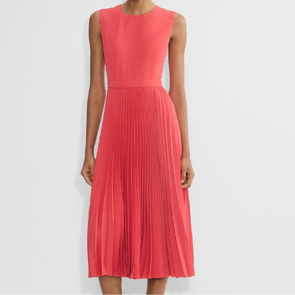 Cherry Red Accordion Dress – Babaton by Aritzia – Size 4 Pleated Midi - Picture 5 of 8
